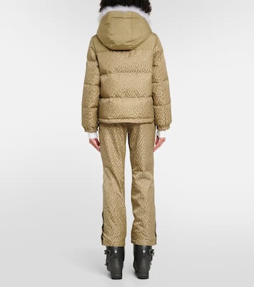 Logo shearling-trimmed down jacket | Yves Salomon
