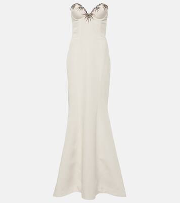 Robe longue Iris en soie à ornements | Miss Sohee