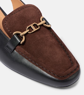 35 leather slingback loafer pumps | Tod's