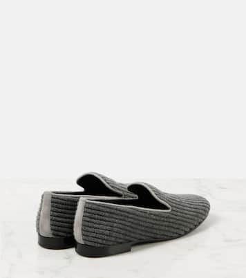 Mocassini in velluto a coste con logo | Max Mara