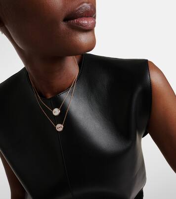 Pom Pom Dot 18kt rose gold pendant necklace with mother-of-pearl and diamonds | Pomellato