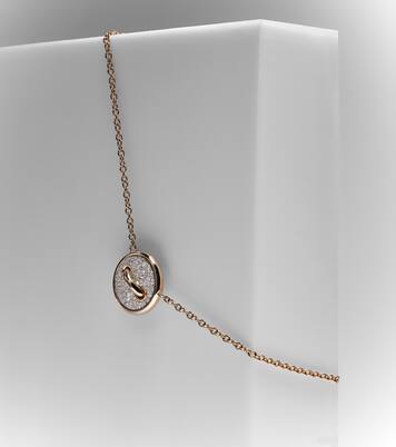 Pom Pom Dot 18kt rose gold pendant necklace with mother-of-pearl and diamonds | Pomellato