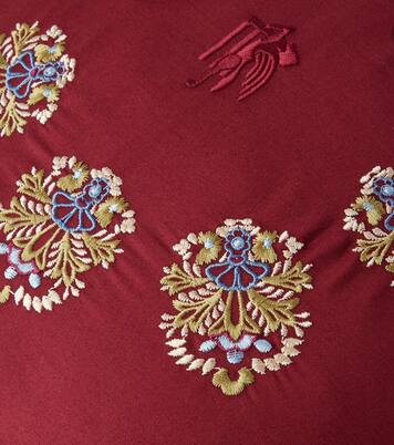 Embroidered cotton satin cushion | Etro
