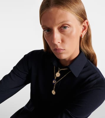 Collier Crescent & Internal Compass en or 18 ct et diamants | FoundRae