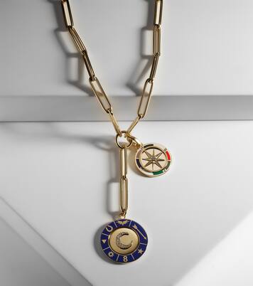 Collier Crescent & Internal Compass en or 18 ct et diamants | FoundRae