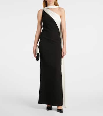 Scarf-detail one-shoulder gown | Roland Mouret