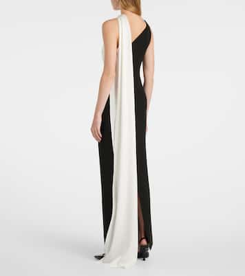 Scarf-detail one-shoulder gown | Roland Mouret