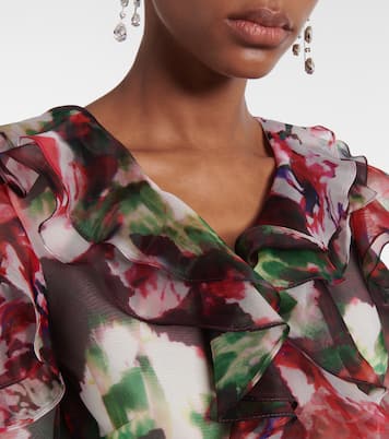 Abito lungo Aria in organza di seta | Costarellos