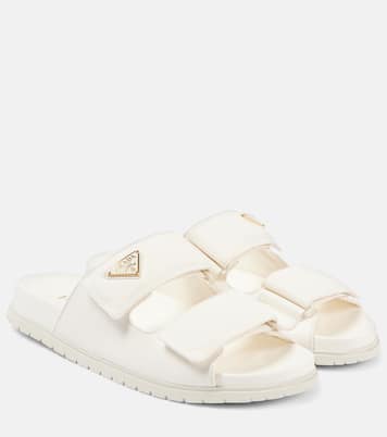 Logo leather sandals | Prada