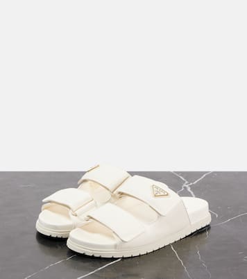 Logo leather sandals | Prada