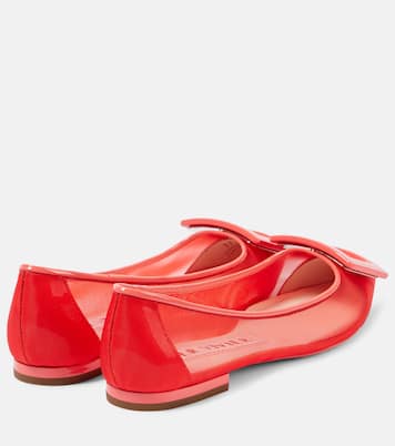 Gommettine leather-trimmed ballet flats | Roger Vivier