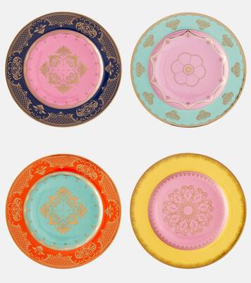 Grandpa set of 4 porcelain side plates | Polspotten