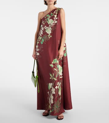 Roy floral silk twill maxi dress | La DoubleJ