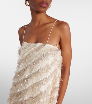 Anguilla fringed jacquard maxi dress | Taller Marmo