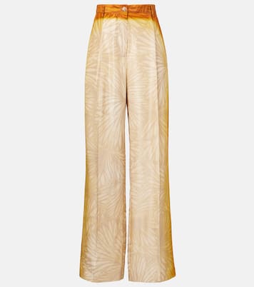 Porters printed silk wide-leg pants | Dries Van Noten