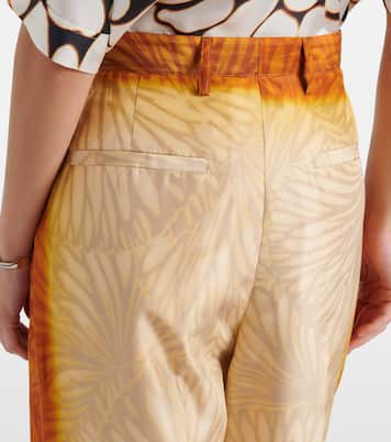 Porters printed silk wide-leg pants | Dries Van Noten