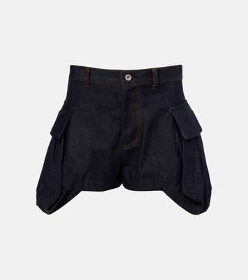 Shorts de denim de tiro alto | Sacai