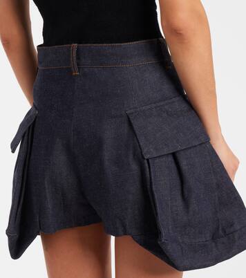 Shorts de denim de tiro alto | Sacai