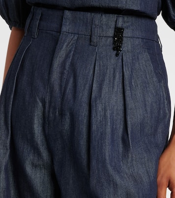 Jerry embellished chambray wide-leg pants | 'S Max Mara