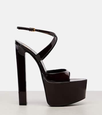 Rossy 160 patent leather platform sandals | Saint Laurent