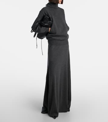 High-Rise-Maxirock aus Wolle | Balenciaga