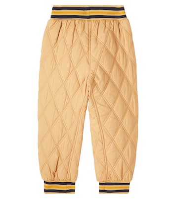 Patch-appliqué quilted sweatpants | Mini Rodini