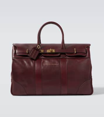 Sac de voyage en cuir | Brunello Cucinelli