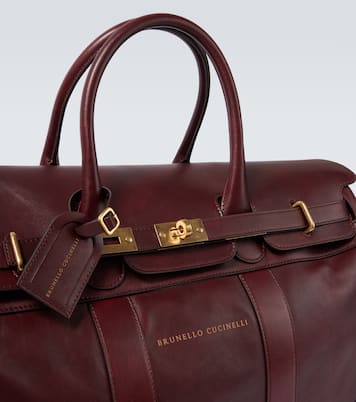 Sac de voyage en cuir | Brunello Cucinelli