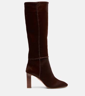 Indy 85 pony hair knee-high boots | Aquazzura