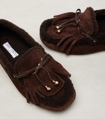 Segelschuhe Manon aus Veloursleder | Jimmy Choo