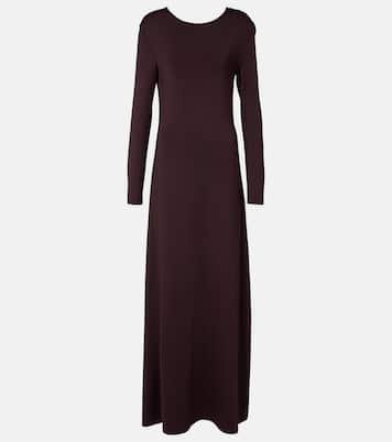 Open-back compact knit maxi dress | Bottega Veneta