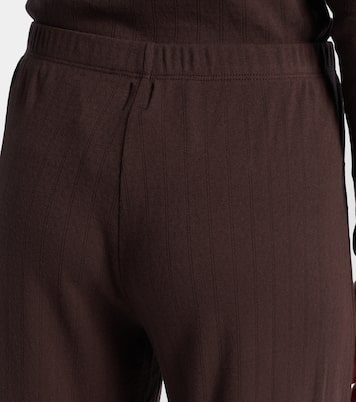 Pointelle cotton wide-leg pants | Leset