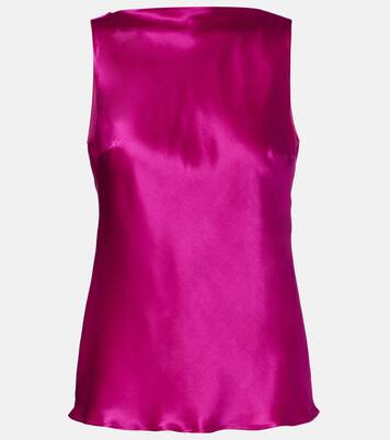 Open-back silk-blend satin top | Nina Ricci