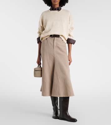 Sequined linen-blend sweater | Brunello Cucinelli