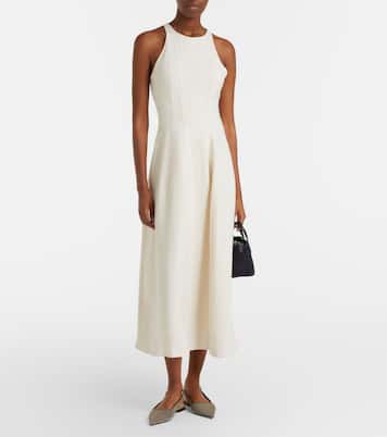 Abito lungo in cotone e seta | Brunello Cucinelli