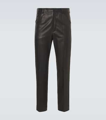 Leather straight pants | Auralee