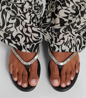 Embellished satin thong sandals | Rene Caovilla