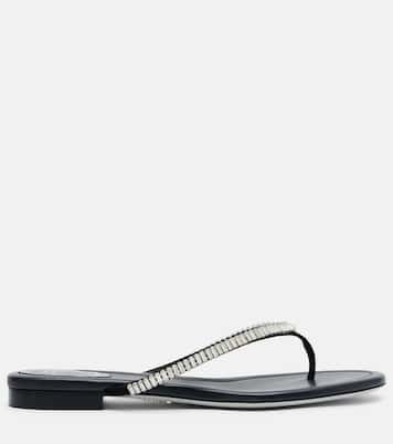 Embellished satin thong sandals | Rene Caovilla