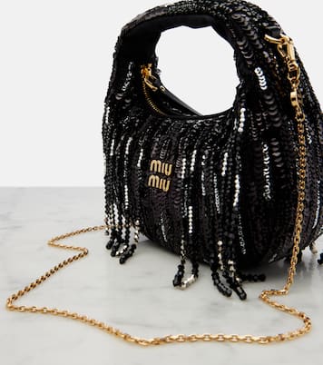 Wander Mini embellished top-handle bag | Miu Miu