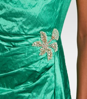 Draped embellished satin gown | Erdem