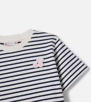 T-shirt Lilas en coton rayé | Bonpoint