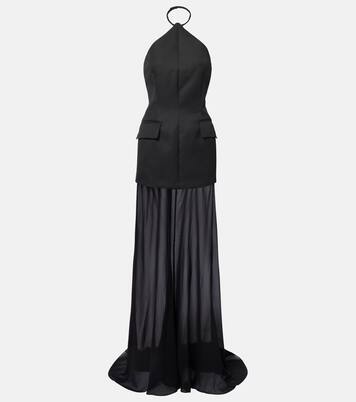 Pinne silk-trimmed maxi dress | Sportmax