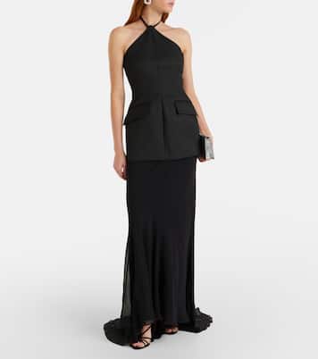 Pinne silk-trimmed maxi dress | Sportmax