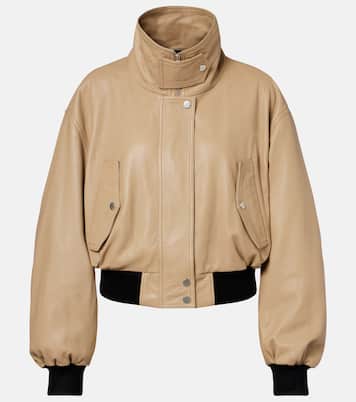 Cropped-Blouson Briar aus Leder | Nour Hammour