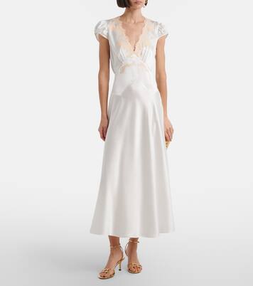 Midikleid Coraline aus Seide mit Spitze | Dôen