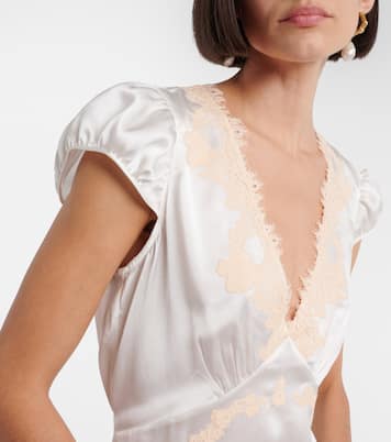 Midikleid Coraline aus Seide mit Spitze | Dôen