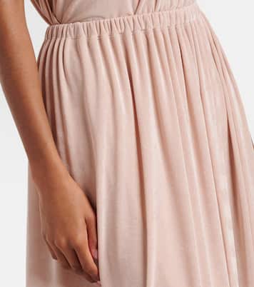 Asymmetric draped midi skirt | Xu Zhi