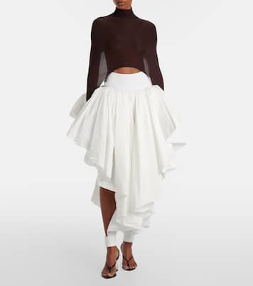 Sandales compensées en cuir verni | Alaïa