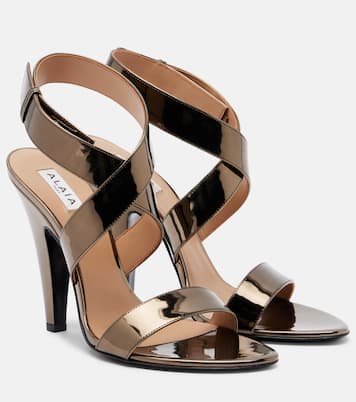 Sandalen aus Metallic-Leder | Alaïa