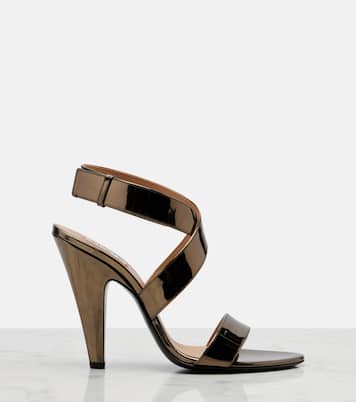 Sandalen aus Metallic-Leder | Alaïa